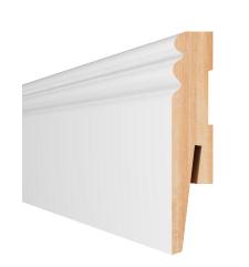 МР 0802 Высокий фигурный белый плинтус Paint it под покраску  2420*80*15 мм, Arbiton