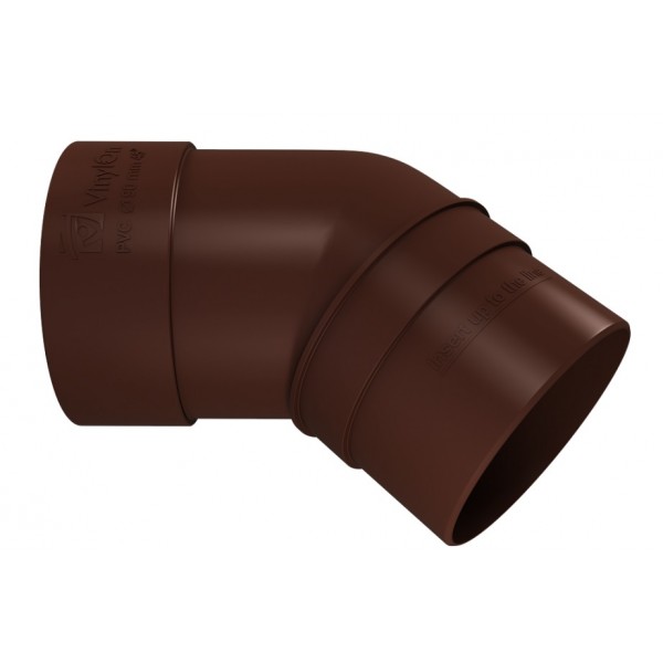 Колено трубы 45 гр. VINILON цвет Кофе (Коричневый) от ООО "А Стиль" Новосибирск