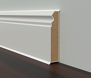 23607 Плинтус CUBU Гамбург Dollken Белый 80 мм