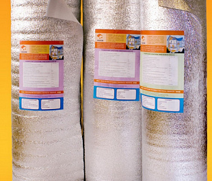 Подложка ПЛ  5мм 100*25 Вспененный Полиэтилен  + Лавсан(металлизированный) IzoDom